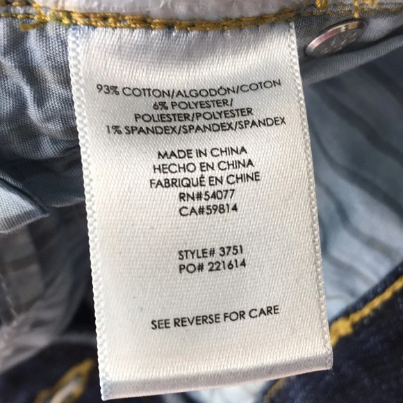 Cabi Skinny Jeans Dark Wash Button Fly High Rise - Picture 10 of 11